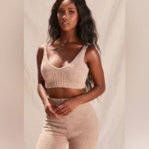 NWT Fashion Nova Bouclé Sweater Tank Top Size M